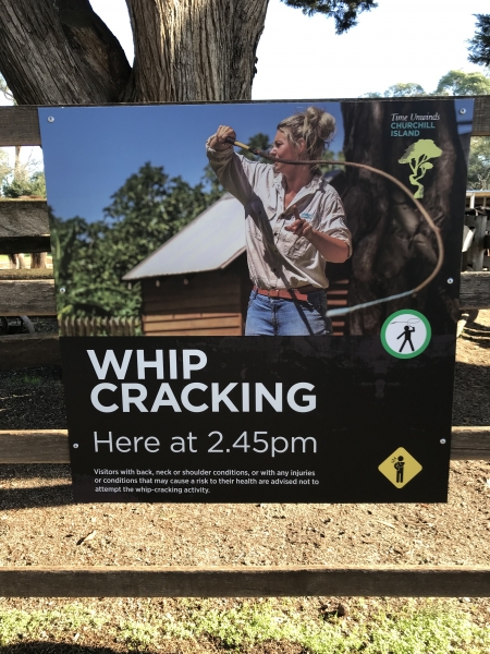 Whip Cracking Sign (Photo by Tom O'Dea)
