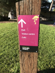 Directions from the Heritage Precinct to the Visitor Centre (Photo by Tom O'Dea)