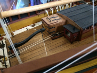 Detail of the Model of the Lady Nelson by David Lumsden. Scale is 1:24. (Photo by Tom O'Dea)