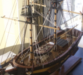 Model of the Lady Nelson by David Lumsden. Scale is 1:24. (Photo by David Maunders.)